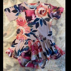 Posh Peanut Baby Twirl Skirt Bodysuit in Dusk Rose